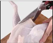Stainless Steel Poultry Kitchen Chicken Bone scissor with Safe Lock cutter tool.