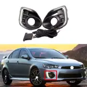 DRL LED Daytime Running Light Bumper Fog Light For Mitsubishi Lancer 2016-2018 (for: Mitsubishi)