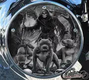 HARLEY DAVIDSON 2019+ SOFTAIL DERBY CLUTCH COVER REAPER PITBULLS