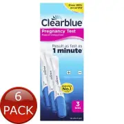 6 x Clearblue Pregnancy Visual Test 3Pk