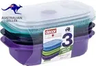 Decor Microsafe Decor Oblong Jewel Container Pack of 3 Pieces 900Ml Capacity
