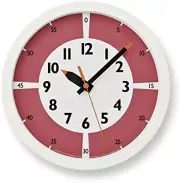 Lemnos fun pun clock with red! YD15-01 RE Wall Clock F/S w/Tracking# Japan New