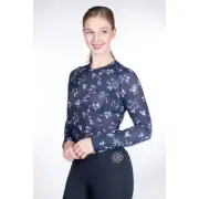 HKM Bloomsbury Long-Sleeved Fine Mesh Riding Shirt - Dark Blue