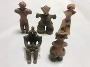 Clay figurine mini figure 5-piece set D Venus clay figurine Masked goddess
