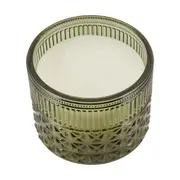 Green Geo Glass Candle