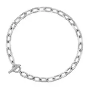 DAVID YURMAN Madison Toggle Necklace with Diamonds in Silver, 11mm