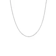 9ct White Gold 45cm Solid Singapore Chain