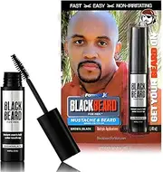[BLACKBEARD FOR MEN] Formula X - Instant Brush-On Beard & Mustache Color - 1-pack Brown/Black