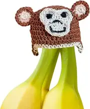 [NANA HATS] Banana Keeper for Freshness, Banana Cap & Covers, Organic Bananas Storage Solution, Keep Bananas Fresh Longer, Silicone Protector Case for Lunch Box or Kitchen Use, Monkey