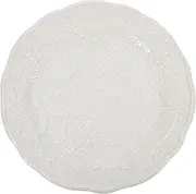 VINTORKY Embossed Ceramic Dessert Plate Microwave Safe Kitchen Dish for Wedding Party Restaurant and Home Use Elegant Serving Tray for Appetizers Cakes and Fruits