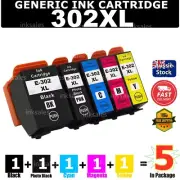 5x Generic 302 302XL Ink Cartridge For Epson Expression XP-6000 XP-6100 XP6000