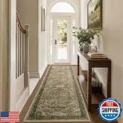Jainmy Moody Distressed 2x8 Runner Rugs for Hallways Entryway, Vintage Medall