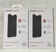 2-Pack Zagg Glass Elite Privacy Screen Protectors iPhone 13 Mini 12 Mini 5.4"