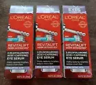 NEW L'Oreal Paris Revitalift Hyaluronic Acid + Caffeine Eye Serum - LOT OF 3