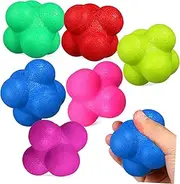 ibasenice 6Pcs Hexagonal Reaction Balls Agility Training Equipment for Sports Exercise High Difficulty Challenge Lightweight Safe Materials Design for Hand Eye Coordination
