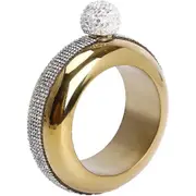 Stainless Steel Bracelet Flask Bangle - Creative Hip Flask diamondblack