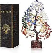 Chakra Tree of Life - Crystal Tree for Positive Energy - Seven Chakra Tree - 7 Chakra Tree, Money Tree, Feng Shui Decor, Chakra Stones, Crystals and Healing Stones, Premium Meditation Accessories