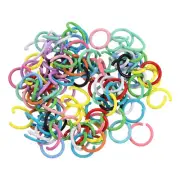 Open Jump Rings 10mm Colorful O-ring Connectors 100Pcs Set of Multi Color