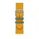 Apple Watch Hermès - 45 公釐 Jaune d'Or/Bleu Jean 金黃色配牛仔藍色 Twill Jump Single Tour 錶帶