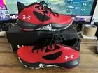 Under Armour Adult UA Lockdown 6 Basketball Shoes Red/Black Sz M 12