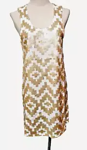 Sass & Bide The Rookie Gold Sequins Mini Dress, size S, New with tags