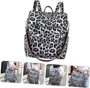 [Holibanna] Large Capacity Leopard Print Back for Students Stylish Travel Bag with Practical Storage Lightweight and Washable Design for School and Outdoor Activities