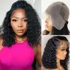 13x6 Bob Wig Deep Wave Lace Front Wigs Human Hair 13x6 Lace Frontal Wigs 180%...