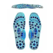 Magnetic Therapy Acupressure Slimming Insoles,relieve Pain Improve Blue_FPJ8 L 28CM