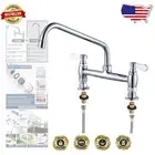 Utility Kitchen Faucet with 12" Swivel Spout - Ideal for Laundry & Restaurants