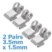 2 Pairs 6.6mm x 3.5mm x 1.5mm Glasses Hinge Back Acetate Frame Replacement Part