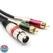 SiYear XLR Female to 2 x Phono RCA Plug Adapter Y Splitter Patch Cable, XLR F