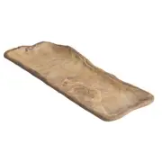 G.E.T. 15004101036 Transform Wood Grain Melamine 9.1" x 4.3" Oblong Plate-1 Doz