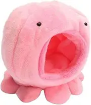 BESPORTBLE Octopus Shape Warm Bed for Pets Ideal Hamster Squirrel and Bird House Cozy Pink Plush House for Pet Cages and Hideouts