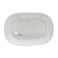 在飛比找Yahoo奇摩購物中心優惠-asdfkitty*日本製 米飛兔灰色 長方型陶瓷盤-點心盤