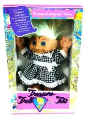 NOS NIB 1991 Vintage Ace 14" Treasure Troll Tot Doll Bellybutton Wishstone Toy