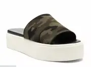 Jessica Simpson Ezira Platform Slide Sandal in Camo Microsuede Size 8M NEW