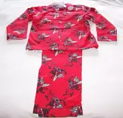 Essendon Bombers AFL Boys Mascot Red Printed Flannel Pyjama Set Size 00 New