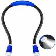LED Neck Reading Light Flexible USB Rechargeable Hands Free Bed Night Book Lamp