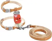 CIYODO 1 Set Cartoon Carrot Cat Leash and Harness for Adorable Kittens and Durable Design for Cat Walking and Outdoor Adventures