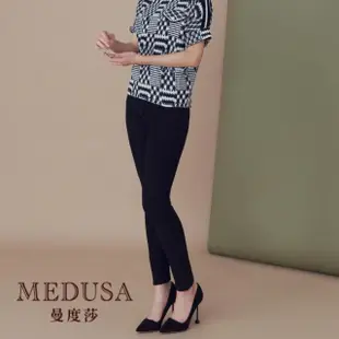 【MEDUSA 曼度莎】現貨-印字腰頭內磨毛內搭褲（M-2L）｜內磨毛 刷毛 加大尺碼 打底褲(901-91902)