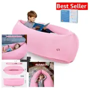 Calming 60" Sensory Pod for Kids - Inclusive Air Chair with Pump & Pink Design