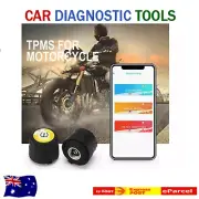 Motorbike Wireless TPMS Tyre Pressure Monitor System APP Display iOS Android AT.