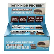 Tonik Nutrition Protein Bar Cookies & Cream 60g (Pack of 12)