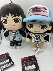 Stranger Things Eddie Munson Plush Toy 8" Netflix + Dustin 8” NEW Please Read