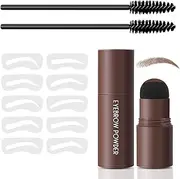 Boobeen Brow Stencil Kit, Eyebrow Stamp Stencil Kit with Sponge Applicator, Long-Lasting Nature Eye Brow Powder, Eyebrow Contour Kits for Beginners