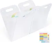 YSAGi 2 Pack of Expanding A4 File Folder,13 Pockets File Organizer with Portable Holder,A4 Letter Size Accordion Document Folder,24pcs Multicolor Labels Document Wallet for Home Office School(White)