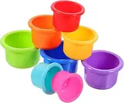 8Pcs Rabbit Cups Food Hiding Toy for Bunnies Safe Nesting Cups for Pet Fun and Enrichment and Easy to for Rabbit Food Storage