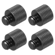 Mic Stand Adapter 3/8 Male x 3/8 Female Camera Screw Thread Adapter Black 4Pack
