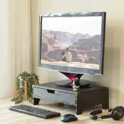 neuxi Wooden Monitor Stand Riser with Drawer, Black Color