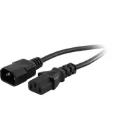 DOSS K10-2MT 2M Black Iec Extension Lead Computer Monitor Lead Flexible 3X 0.75Mm Power Cord 2M